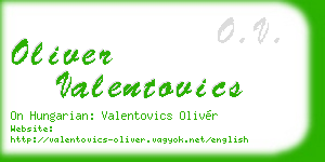 oliver valentovics business card